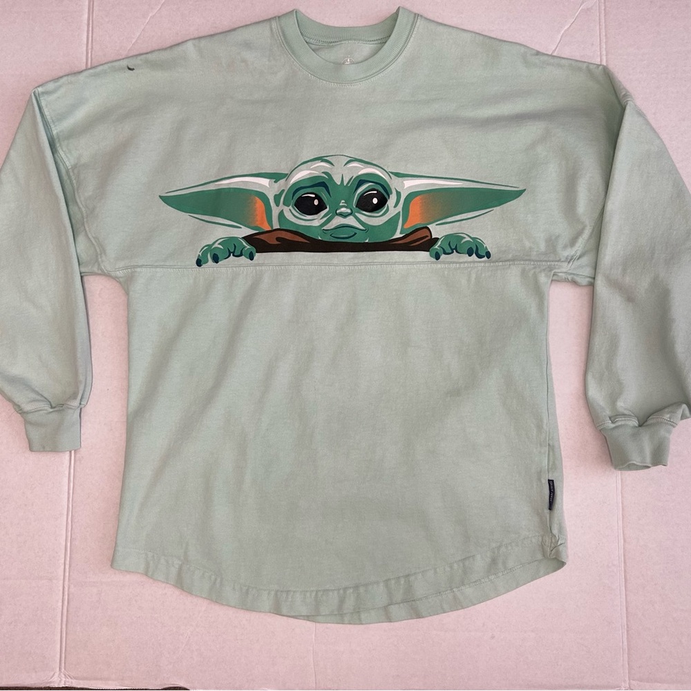Disney Star Wars Spirit Jersey Adult XS Green The Mandalorian Baby Yoda Grogu
